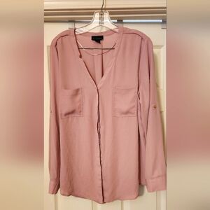 Metaphor long sleeve pink blouse XL